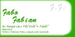 fabo fabian business card